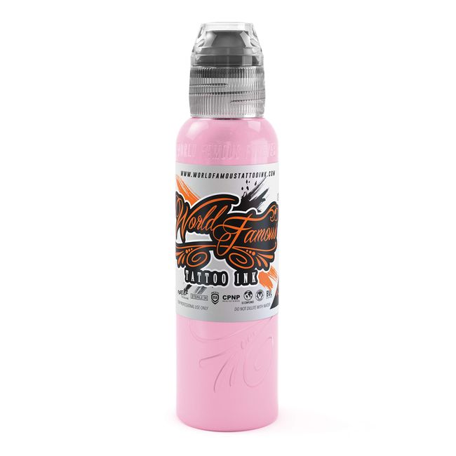 World Famous Pink Tattoo Ink, Vegan and Professional Ink, Made in USA, Pancho Light Pink, .5 oz