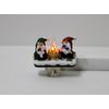 NIB WINTER CHRISTMAS GNOMES FLICKERING CAMPFIRE NIGHT LIGHT - WALL PLUG-IN