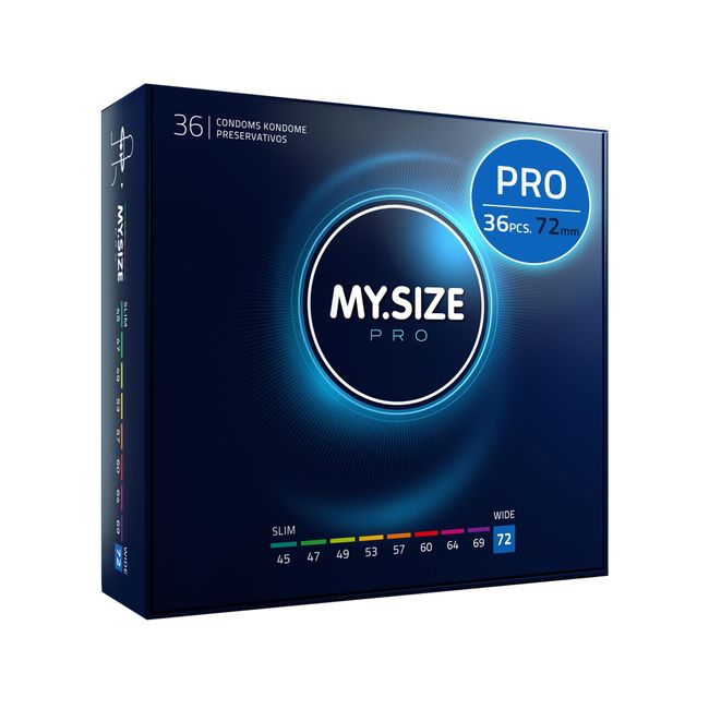 MY.SIZE PRO Condom Size 8, 72 mm, 36 Condoms - Perfect fit and a Suitable Size for Everybody