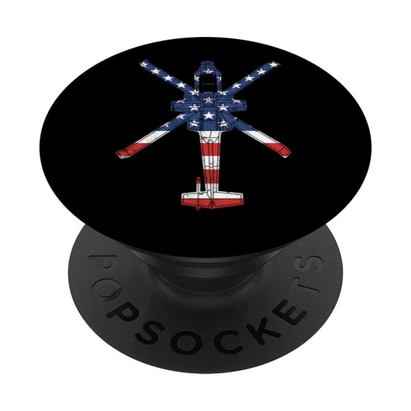 AH64 Apache Military Attack Helicopter American Flag Apache PopSockets Swappable PopGrip