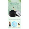 M&R New Formula More Delicate 100% Organic Activated Charcoal Teeth Whitening Powder+Bamboo Toothbrush /30g Coconut Charcoal, Effective Teeth Stain Remover and Toothpaste Alternative/Fresh Mint Taste