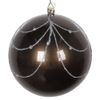 4.75 Pewter Candy Glit Curtain Orn 4/Bg