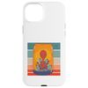 iPhone 15 Plus Alien meditating lotus pose crystals rocks energy peaceful Case