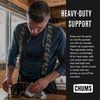 Chums Ski Suspenders for Men & Women - Heavy Duty Support Adjustable Elastic Mens Suspenders w/ Pant Clips that Won't Tear - For Skiing, Snowboarding, Winter Sports & More -One Size Fits Most (Black)