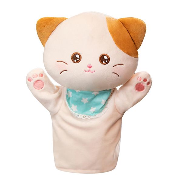 Hand Puppets Plush Animals Toys Dolls for Kids Imaginative Pretend Play Storytelling Early Education (Cat)