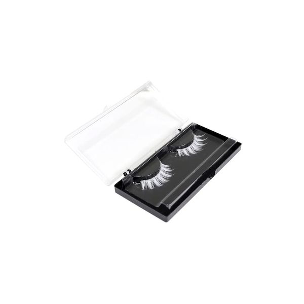 False Eyelashes for Cosplay Makeup 2 Pieces 1 Set (Transparent Root Type) (White) False Eyelashes