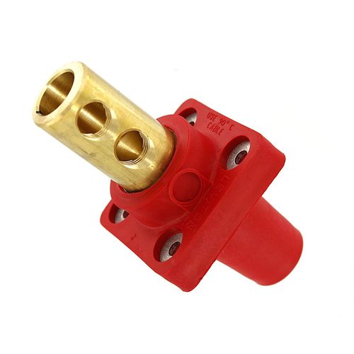 Leviton 16R22-UR 16-Series Taper Nose, 90°, Female Panel Receptacle, Cam-Type Connector, Red