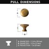 Yanxia Antique Brass Cabinet Handles, Rustic Refinement Drawer Pulls for Kitchen, Cabinet Hardware for Bedroom, 1-1/4 Inches Diameter Knobs, 6 Pack