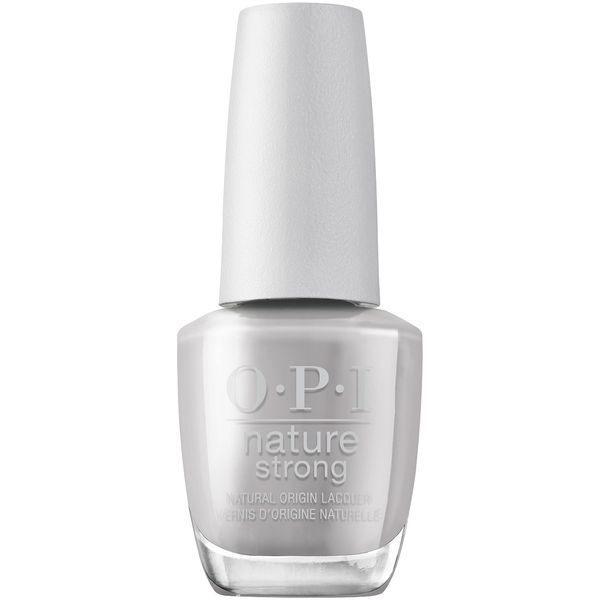 OPI Nature Strong Nail Polish | Quick Dry Vegan Nail Varnish with Long-Lasting Results | Made with Natural Ingredients | Light Shades | Dawn of a New Gray | 15 ml