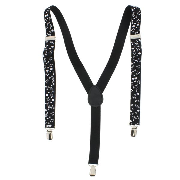 Zac's Alter Ego Men/Ladies Adjustable 25mm Width Musical Note Braces/Suspenders