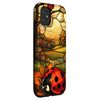 Ladybug Fall Leaves Stained Art Bug Insect Autumn Nature Case for iPhone 11