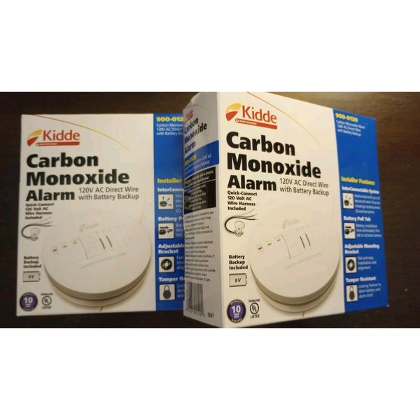 Kidde Carbon Monoxide Alarm 120 V Direct Wire Battery Backup 900-0120 (2-Packs)