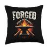 FORGED IN FIRE Blacksmithing Throw Pillow