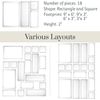 Simplesort 18-Piece Stackable Clear Drawer Organizer Set | Multi-Size Trays |...