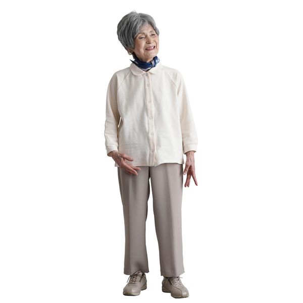 (Creature) Can be Worn in Nursing Homes, Dryer Safe, Long Sleeve Polo Shirt & Full Open Polo Shirt, Women's, Elderly, Grandma, Senior Fashion, Mother's Day Gift, Birthday Gift, Respect for the Aged