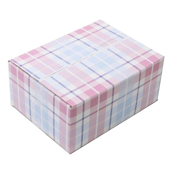 Earth Cardboard Design Cardboard Box Checkered Pattern Set of 10 Cardboard Cardboard Gift Box ID0449 [Made to Order]