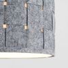 MiniSun Small Modern Grey Felt Weave Design Ceiling Pendant/Table Lamp Drum Light Shade