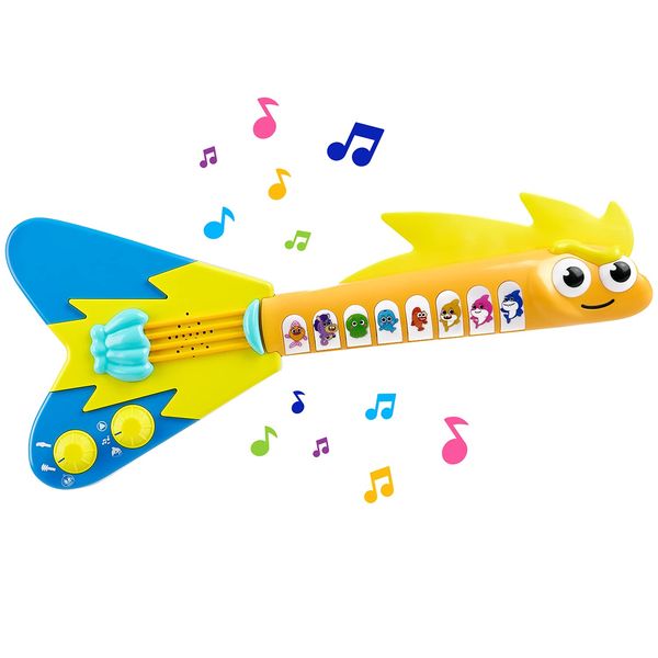 WowWee Baby Shark's Big Show! EEL-ectric Guitar – Interactive Musical Toys for Toddlers – Lights and Sounds Toy Guitar