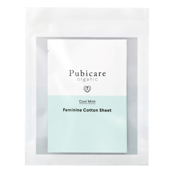 PUBICARE Organic Feminine Cotton Sheet Cool Mint 5 Count