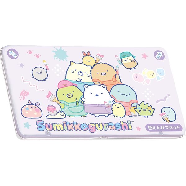 San-X PH18501 Sumikko Gurashi Colored Pencils, 12 Colors, A Pattern