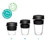 Coffee Cup from KeepCup Clear Edition Milk 454ml, Black