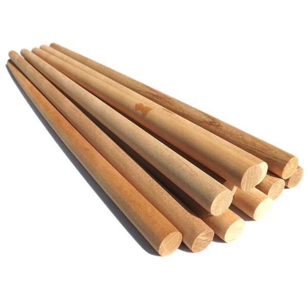 10 Pack of 16mm Hardwood Wooden Dowels - 60cm Long