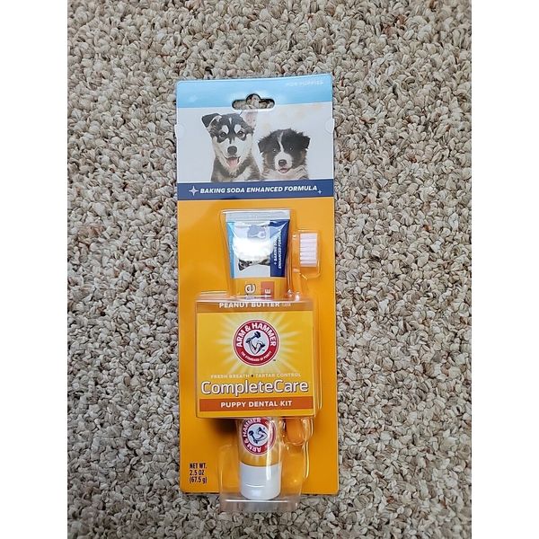 Includes 2.5 oz Dog Toothpaste in Peanut Butter Flavor, Small Dog Toothbrush