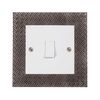 ElekTek Decorative Switch Surround Frame Cover Finger Plate Patterns Gunmetal Dots Dashes