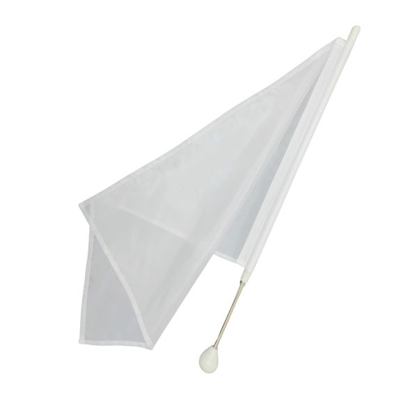 Majorette Twirling Baton Flag (White, 80cm)
