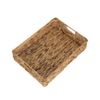 Red Hamper Medium Water Hyacinth Shallow Rectangular Storage Basket, Wicker, Brown