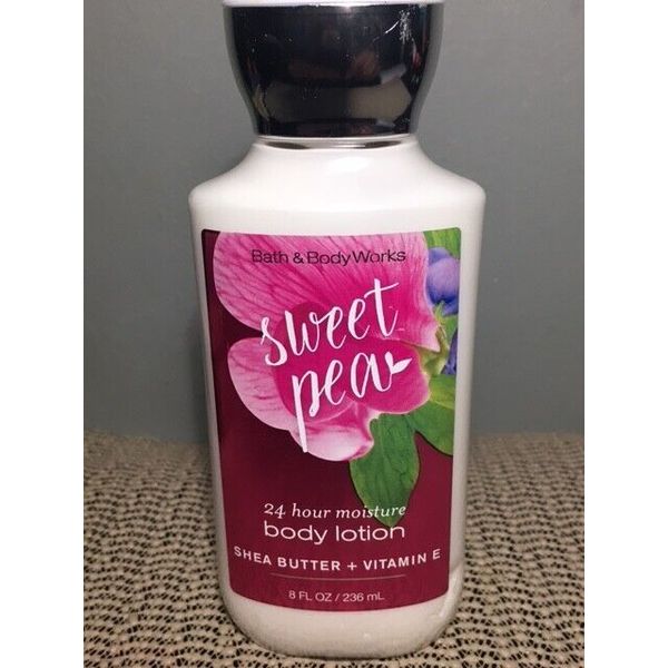 Bath & Body Works SWEET PEA Super Smooth BODY LOTION 8 OZ Shea Butter/Vitamin E