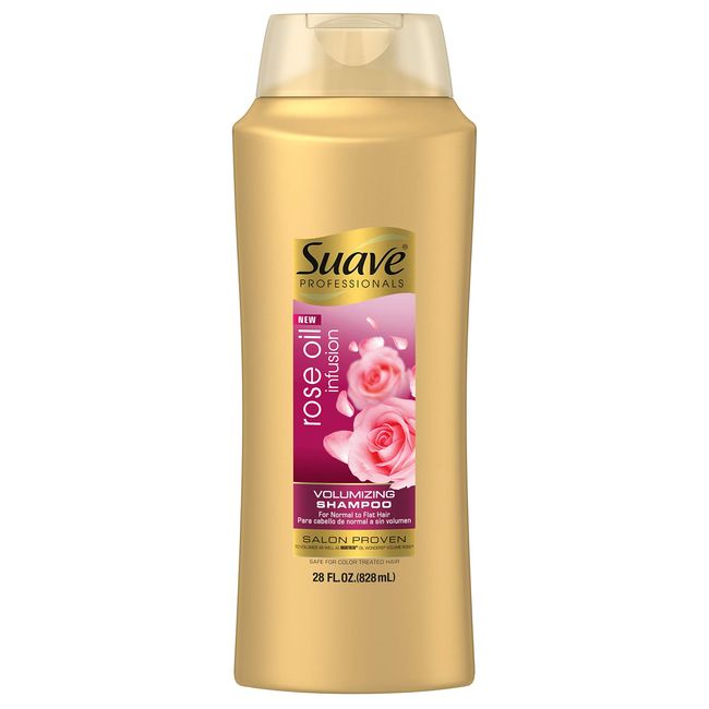 Suave Professionals Rose Oil Infusion Volumizing Shampoo, 28 fl oz