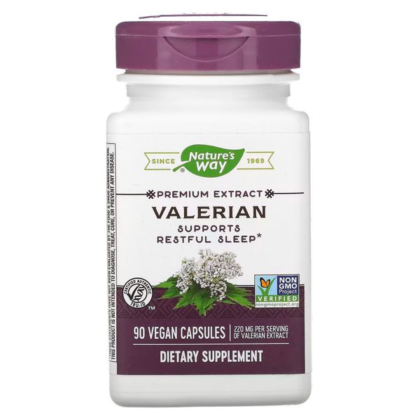 Nature's Way Valerian 110 mg Vegan Capsules 90 Tablets, 1 Pack