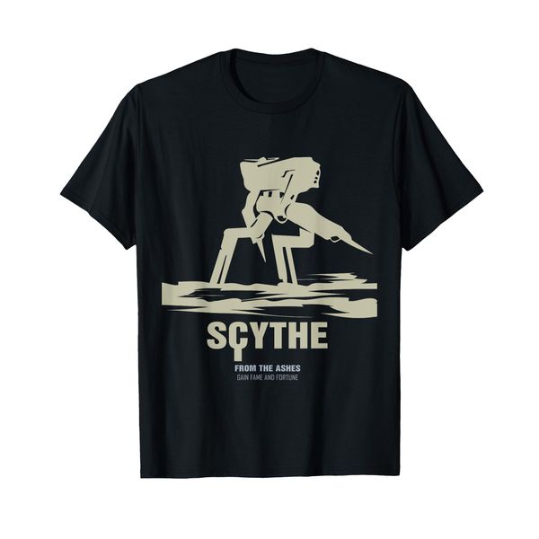 Robot Scythe Mech T-Shirt - Board Game - Tabletop Game T-Shirt, black (black 19-3911tcx), S