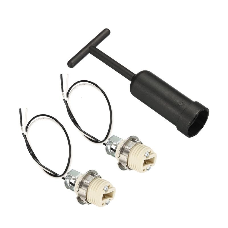 PATIKIL G9 Lumière Base Prise Trousse, 2 Paquet 10 Pouce Long Fil Tête