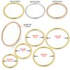 3 Piece Box Set 9K Solid Gold 22 Gauge (0.6MM) - Open Hoop Nose Ring Piercing