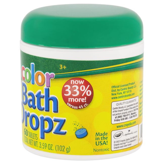 Crayola Bath Dropz, Color, Tablets - 60 tablets, 3.59 oz