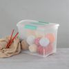 Sterilite Large Nesting ShowOffs Clear File Box w/ Handle and Latches, (12 Pack)