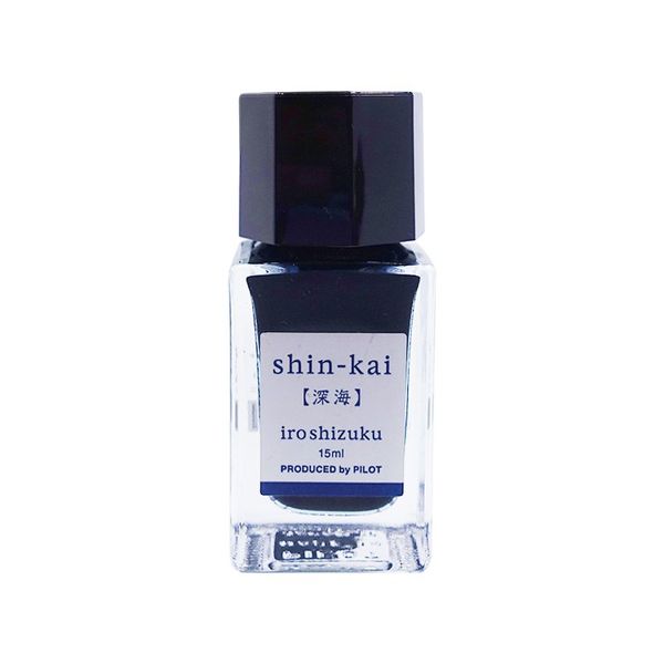 Pilot PILOT INK15SNK Iroshizuku Iroshizuku Fountain Pen Water Based Ink Mini Bottle, 0.5 fl oz (15 ml) [Deep Sea]