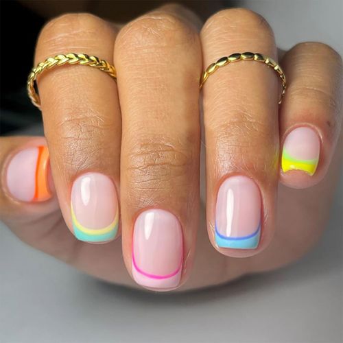 Auiremrti 24 unghie artificiali acriliche da spingere, copertura completa, unghie artificiali per donne, set di unghie riutilizzabili, French Press On Nails