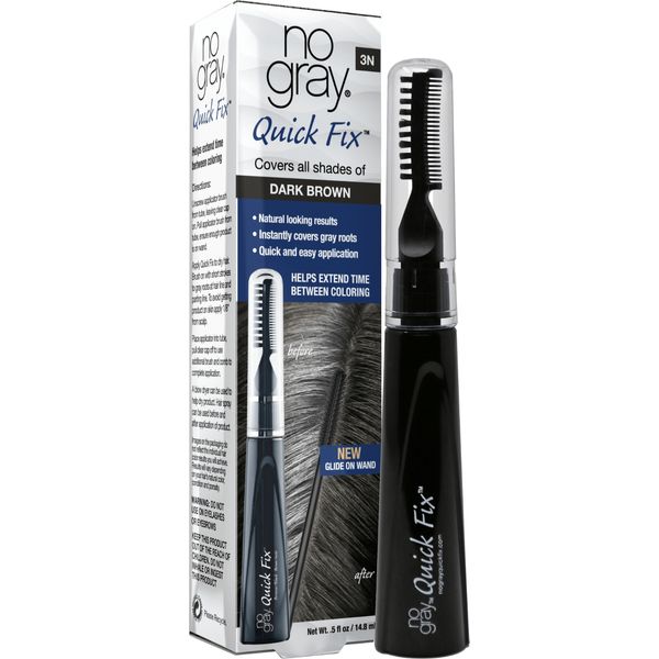 No Gray Quick Fix Wand Instantly Hair Covers Gray Roots #3N for DARK BROWN