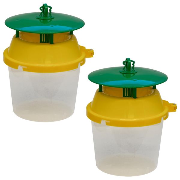 Woodside Box Tree Moth & Insect Bucket Trap – 2 Pack | Effective Insect Control | Reusable & Easy to Set Up, Refillable Moth Catcher