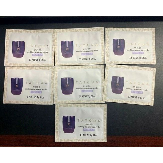 Tatcha Skin Care Packettes INDIGO SOOTHING Rice Enzyme Powder Packet 7 ct.04 OZ