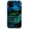 iPhone 11 Space Floral Blue Galaxy Elephant Ear Leaves Case