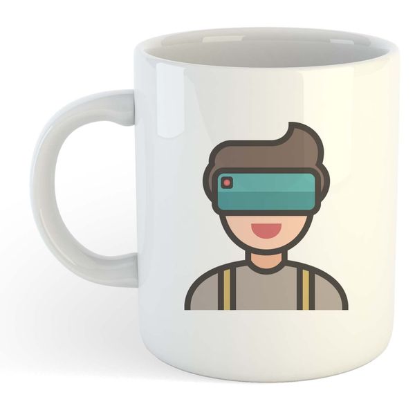grabmybits Geek Mug - Boy Virtual Reality Glasses