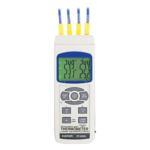 Custom (Custom) 4 Channels Data Loggers Thermometer Sold Separately K Thermocouple/Sold Separately White Gold Sensor, SD Card Recording, CT – 05sd