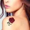 ULTNICE Temporary Tattoo Stickers Rose Peony Flower Phoenix 3D Feather Butterfly Flash Tattoo 8 Sheets