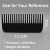 Professional Large Hair Detangling Comb, Wide Tooth Hair Styling Comb for Curly, Wet, Dry Hair, No Handle Detangler Comb Shampoo Comb, Black