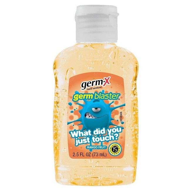 Germ Blaster Hand Sanitizer Mango Fruit Travel Size 2.5 Fluid Ounce