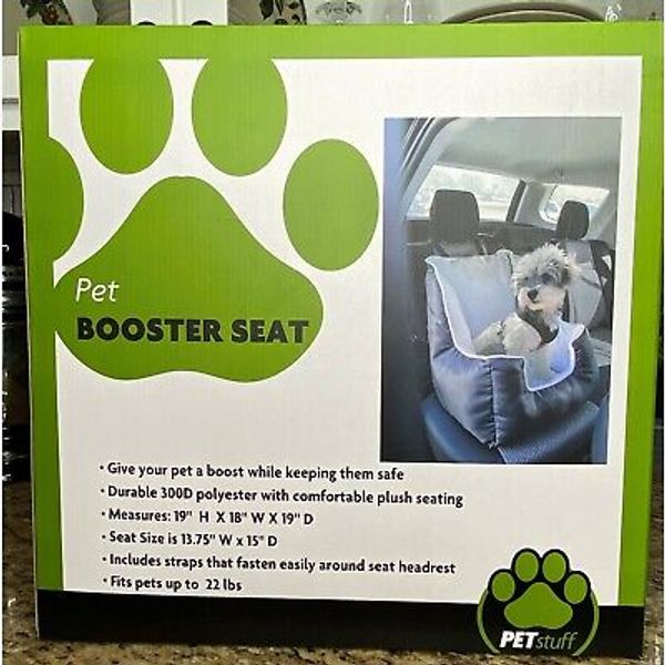 Pet Stuff Pet Booster Seat Plush Secures Pet Fits Up 22 lbs. 13.75" W x 15" D